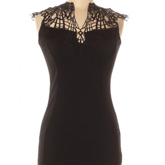 Black Lace Neckline Dress - NWT - Picture 1 of 6